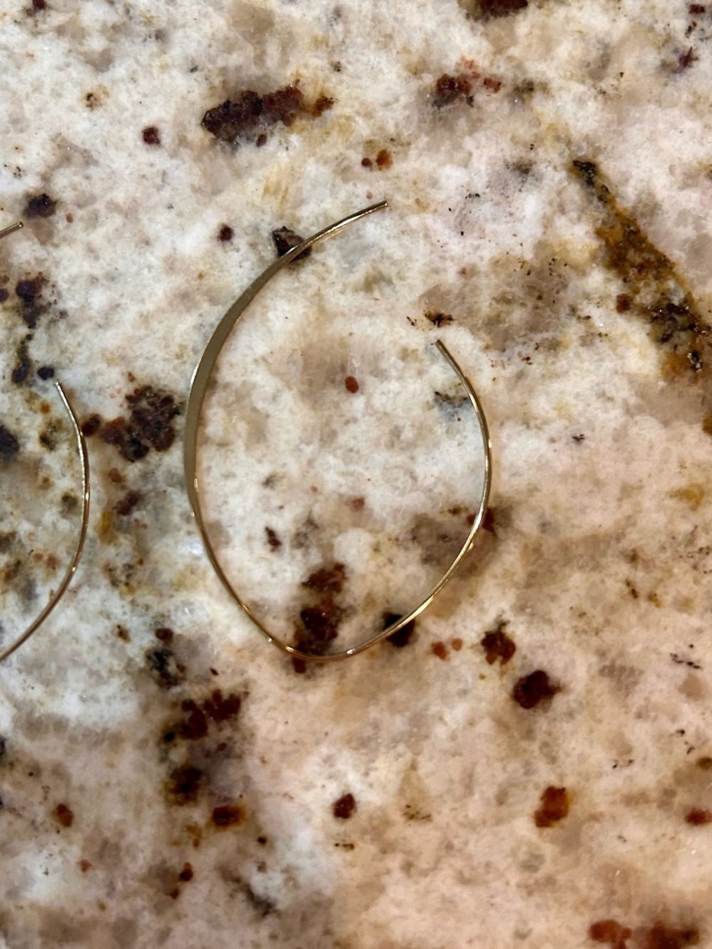 Gold Open Hoop Earrings - Picture 2 of 3